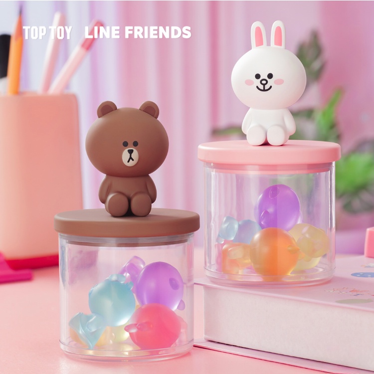 Búp Bê Anime TOPTOY LINE FRIENDS Lọ Kẹo Trang Trí Dễ Thương Làm Quà Tặng