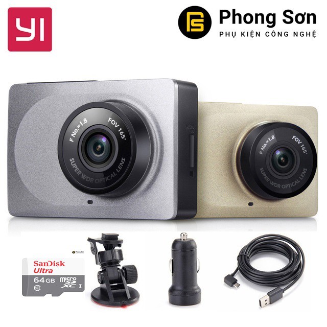 Camera hành trình Ô tô 1296P Xiaomi (xám)+Kèm thẻ Micro 64GB | BigBuy360 - bigbuy360.vn