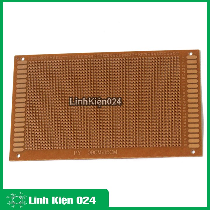 Bộ 2 Tấm PCB Phíp Đồng Đục Lỗ 9x15Cm ( nâu )