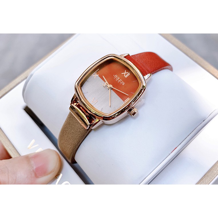 Đồng hồ nữ Julius JA-1240 dây da | Julius Official