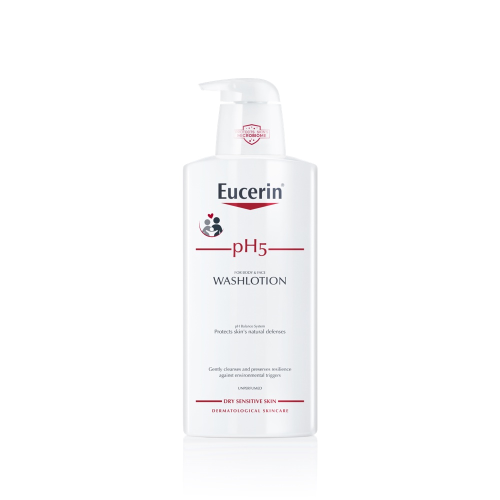 Sữa Tắm Không Mùi Cho Da Nhạy Cảm Eucerin Sensitive Skin pH5 Washlotion (Perfume-free) 400ml - 63080