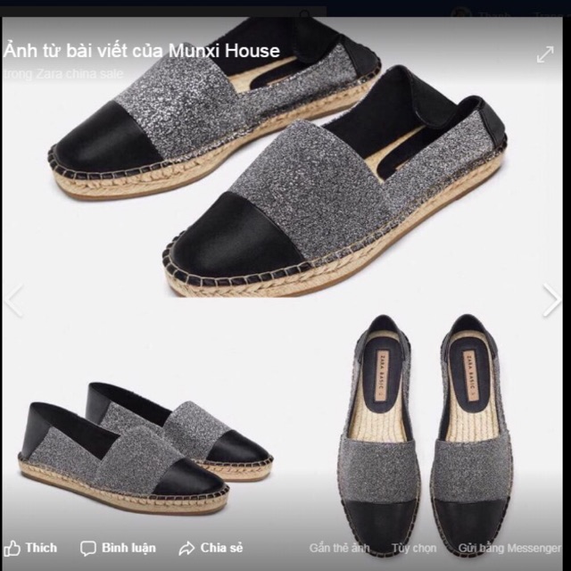 Giày slipon đế cói