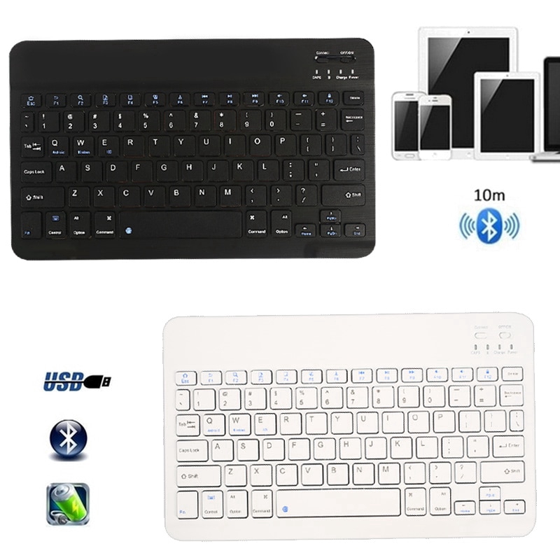 Bàn phím bluetooth không dây siêu mỏng 7 / 10 inch có thể sạc được | BigBuy360 - bigbuy360.vn