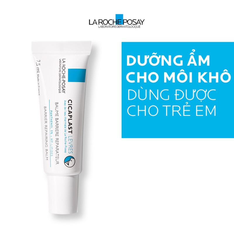 Kem Dưỡng giúp phục hồi độ ẩm &amp; bảo vệ môi La RochePosay Cicaplast Lips 7.5ml