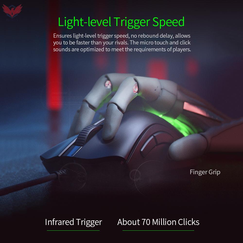 Chuột chơi game có dây Fire Razer DeathAdder V2 MINI cảm biến quang học 8500DPI PAW3359 Chroma RGB 6 nút