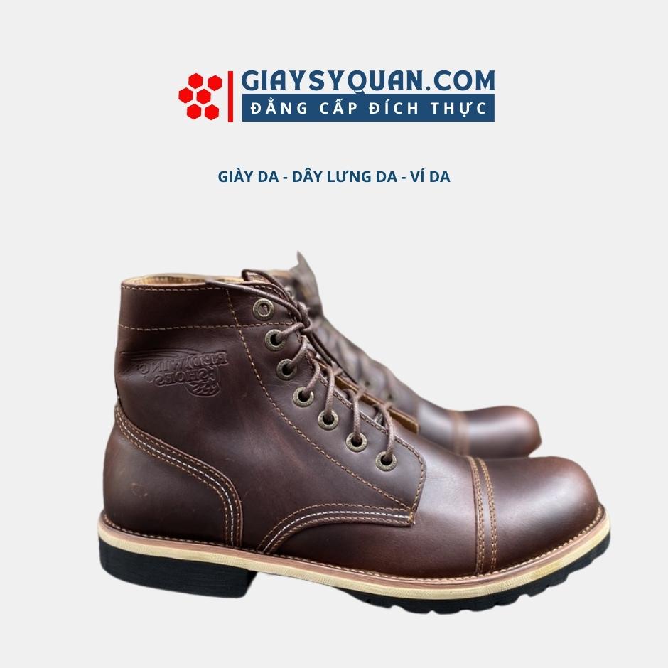 Giày bốt nam da bò mã 11D hiện đại - Giày nam chelsea boots cổ cao dạo phố mẫu mới