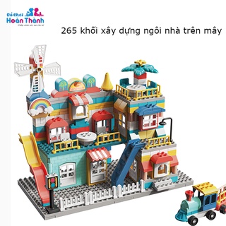 Bộ đồ chơi khối xây dựng 265 chi tiết Ngôi Nhà Trên Mây kèm tấm đáy