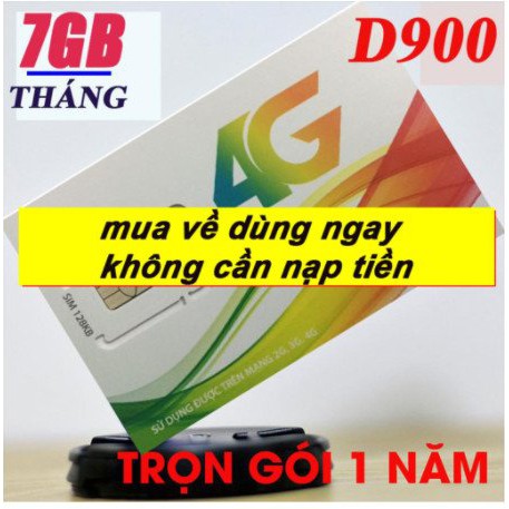 Sim 4G Viettel D900 - Miễn phí 12 tháng không nạp tiền.