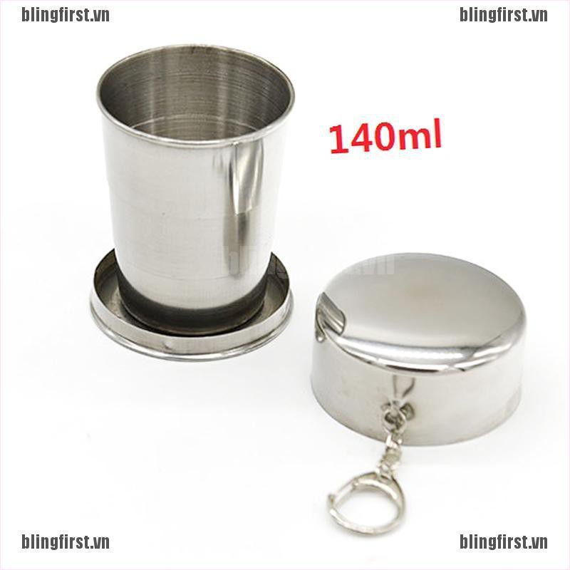 Cốc uống nước gấp được bằng inox 140ml