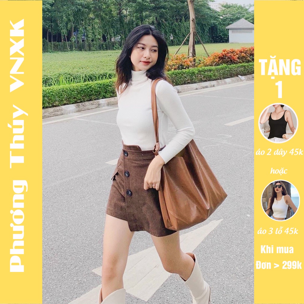 Áo len PHƯƠNG THÚY VNXK cao cấp - áo len cổ lọ kiểu dáng basic phong cách hiện đại hàng Quảng Châu