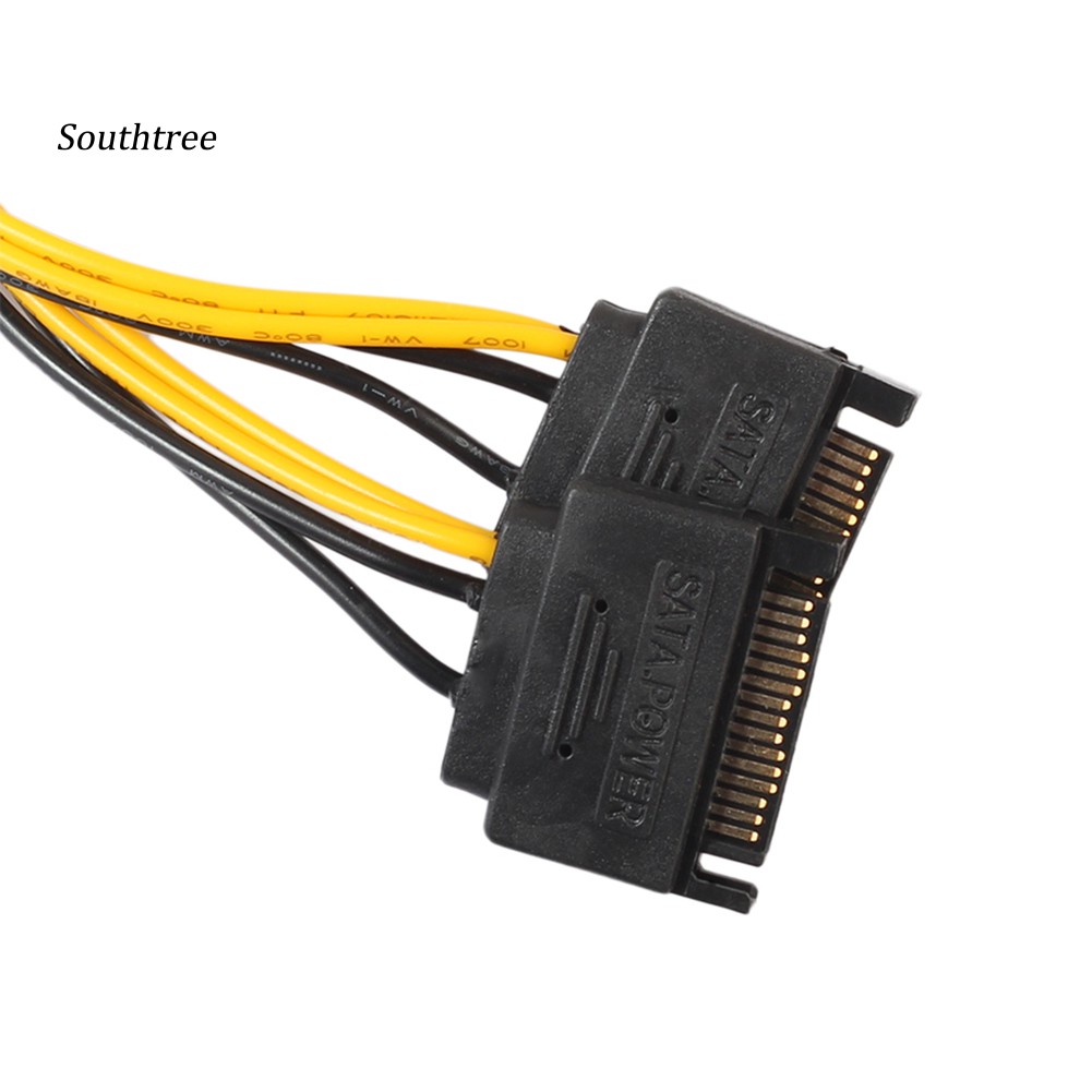 (Hàng Có Sẵn) Dây Cáp Card Đồ Họa 15pin Sata Sang Pci-E 8pin