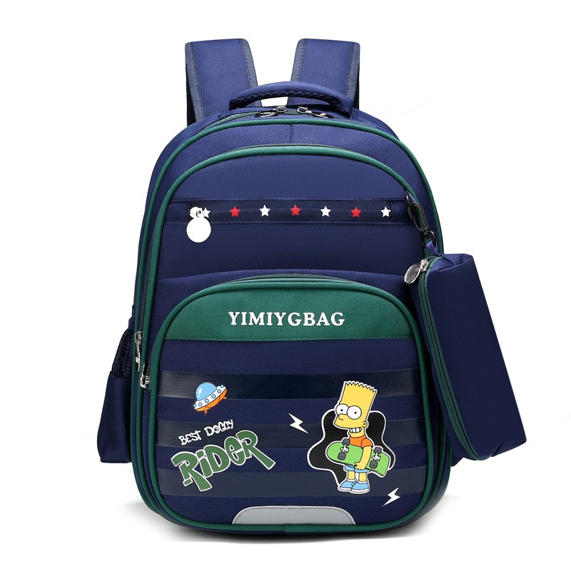 Balo đi học cho bé trai và bé gái có kèm bóp ví đựng bút YIMIYGBAG, cặp sách tiểu học, trung học