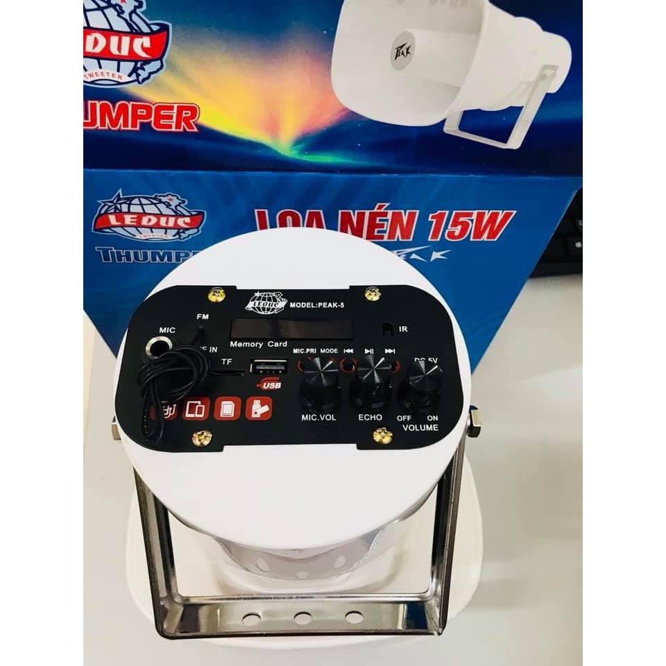 Loa nén 15w Tích Hợp Âm ly Loa phóng thanh 15w có sẵn Âm ly chức năng radio thẻ nhớ nghe nhạc thu micro trực tiếp