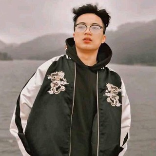 Áo Bomber thêu rồng chất gió dày C'OU447