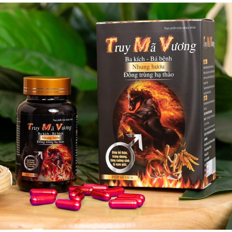 Truy Mã Vương – Hỗ trợ tăng cường sinh lý nam, bổ thận tráng dương, ngăn xuất tinh sớm (60 viên)