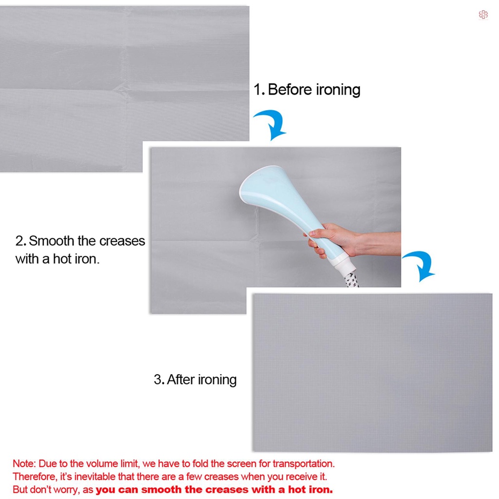 Màn Hình Máy Chiếu Không Khung 120-inch HD 16: 9 Có Thể Gấp Gọn Tiện Lợi