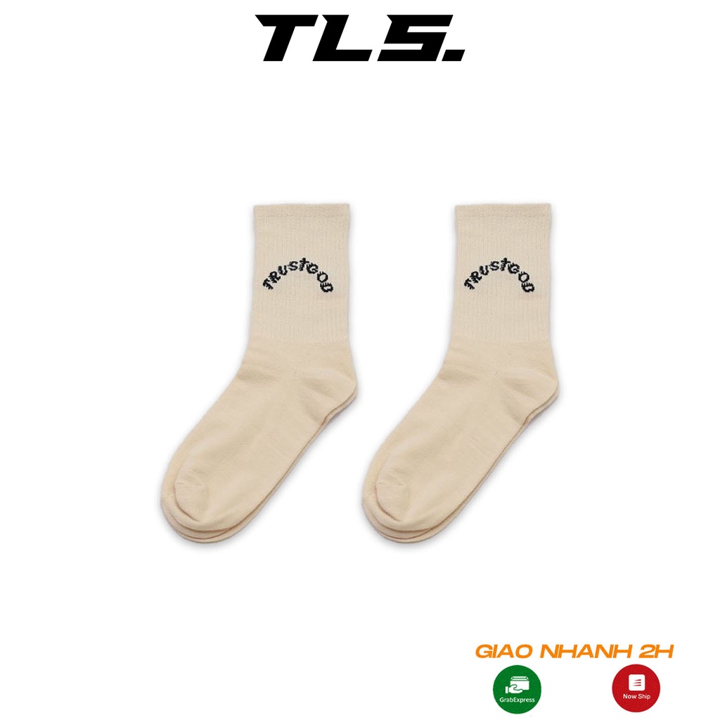 Tất Sunday Service TRUST GOD cổ cao TLS phong cách size 36-44