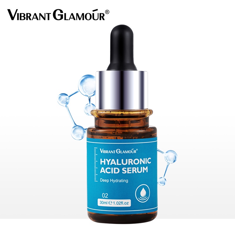 Tinh Chất Hyaluronic Acid Nguyên Chất VIBRANT GLAMOUR Dưỡng Ẩm Hỗ Trợ Giảm Mụn Làm Săn Chắc Da Thu Nhỏ Lỗ Chân Lông Chống Lão Hóa 30ml