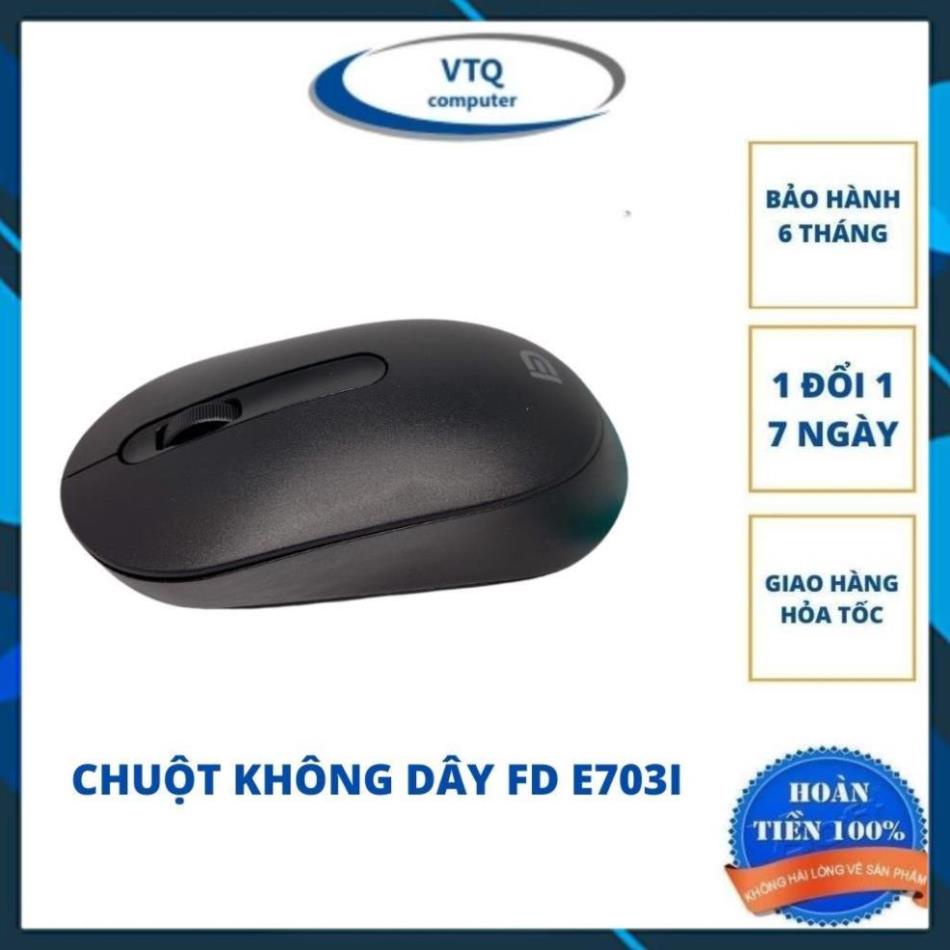 Chuột không dây giá rẻ FD E703i Sử dụng bộ thu USB 2.4G, 1600DPI Dành cho máy tính.vtq.computer