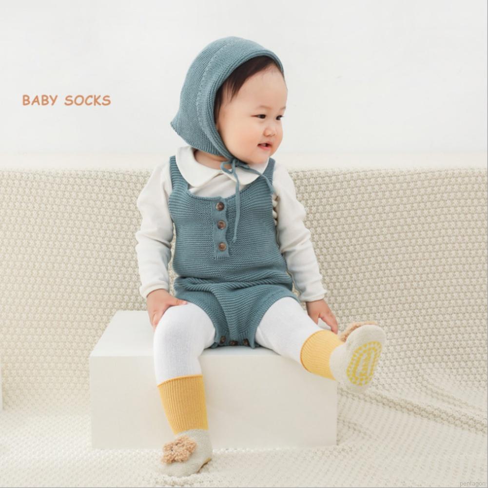 Tất lông cừu san hô dày giữ ấm chống trượt in họa tiết hoạt hình dễ thương xinh xắn cho bé sơ sinh 0-3 tuổi