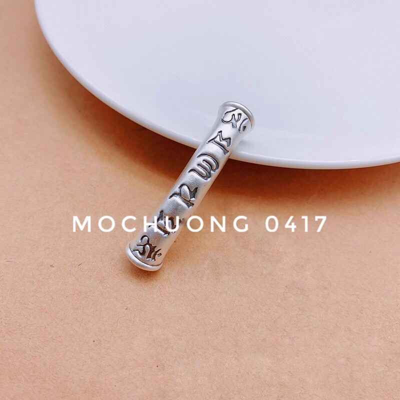 [GIÁ SỈ] Charm ống khắc lục chú bằng BẠC cao cấp - Hàng bạc loại 1 siêu đẹp PH952