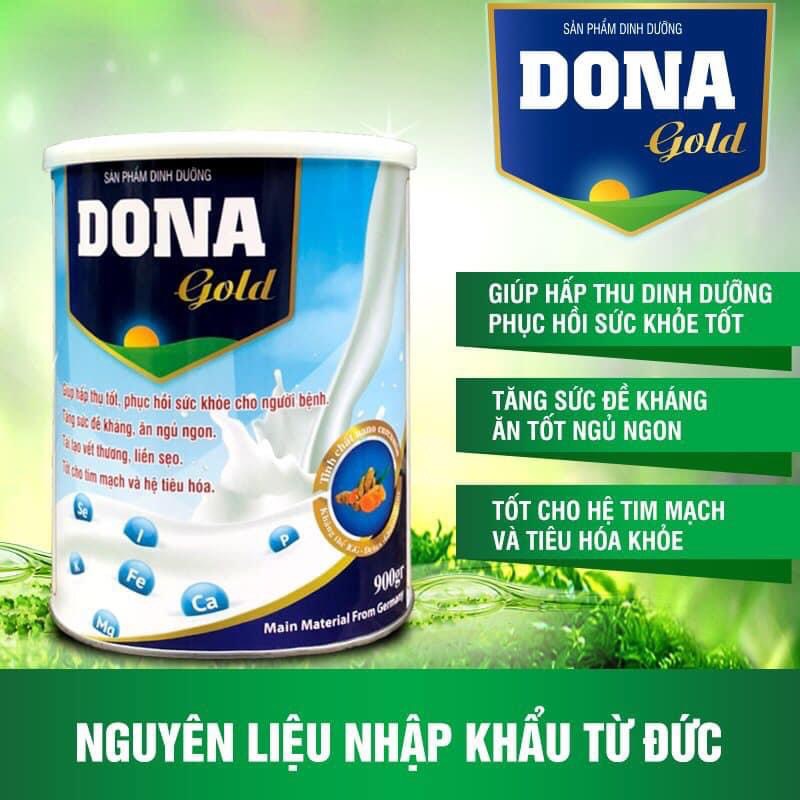 (CHÍNH HÃNG) Sữa Dinh Dưỡng Dona Gold 900g Tăng Cường Sức Khỏe, Nâng Cao Sức Đề Kháng, Gíup ăn ngon ngủ khỏe