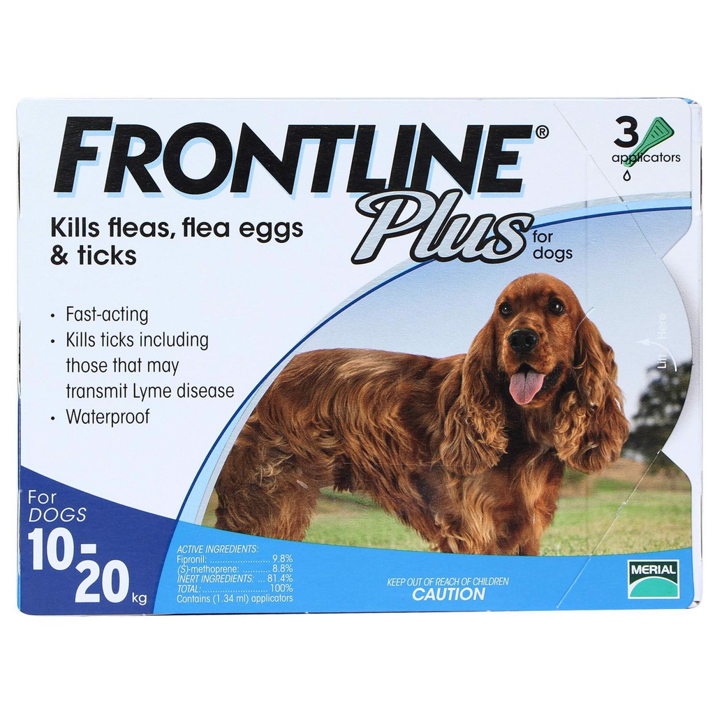 1 TUÝP FRONTLINE PLUS Dog- Loại bỏ ve, ghẻ, bọ chét dạng nhỏ gáy cho chó