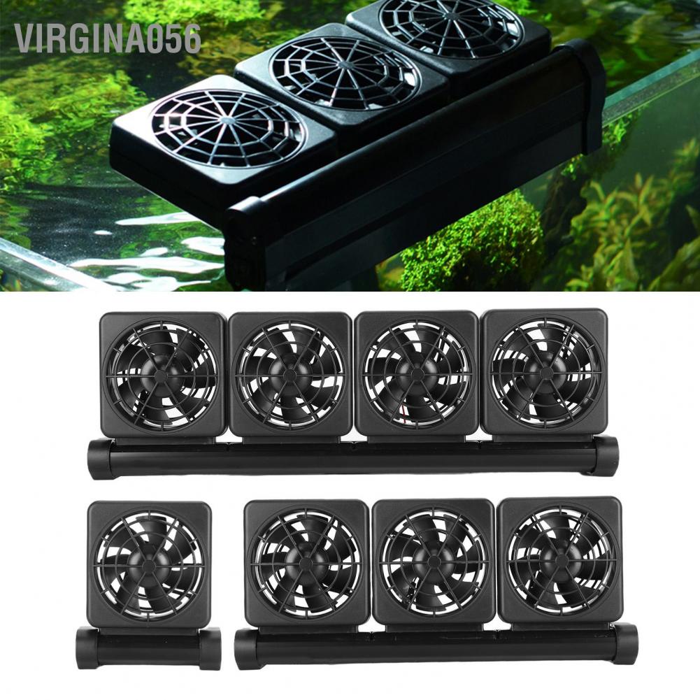 Virgina056 Aquarium Fish Tank Cooling Fan Reduce Water Temperature Adjustable Wind Speed US Plug 110‑240V
