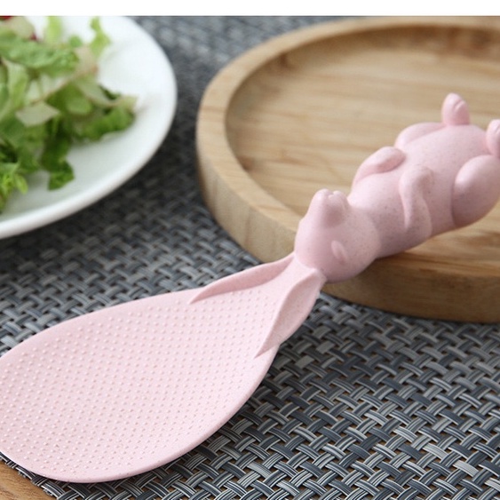 Muôi Xới Cơm Hình Thỏ Dễ Thương, Thìa xới cơm con thỏ Kiểu Dáng Cute Đứng, Thìa xới cơm dạng đứng
