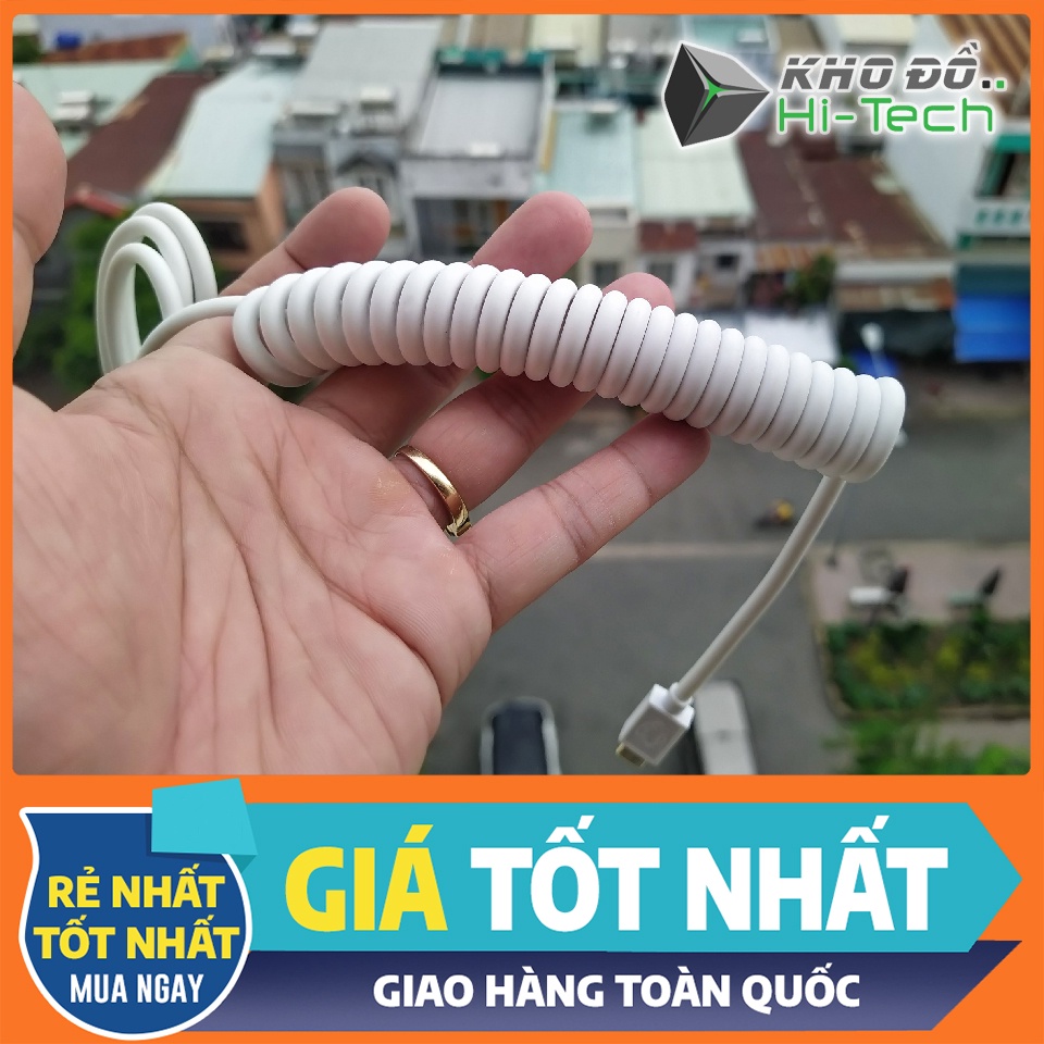 Cáp bàn phím xoắn Akko cổng Type-C 💖 𝘍𝘳𝘦𝘦𝘴𝘩𝘪𝘱 💖 dài 1m6 - Dây sạc bàn phím A to C - Cáp Custom cho bàn phím cơ