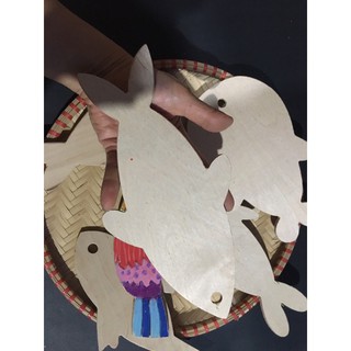 Bộ 5 cá gỗ cho trẻ tô màu
