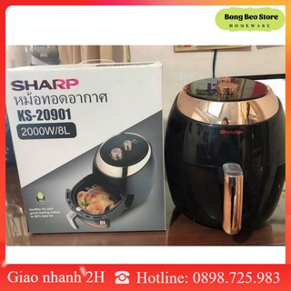 Nồi Chiên Không Dầu ⚡  Nồi Chiên Không Dầu Sharp 8 Lít  KS - 20901 ⚡  Bảo Hành 12 Tháng