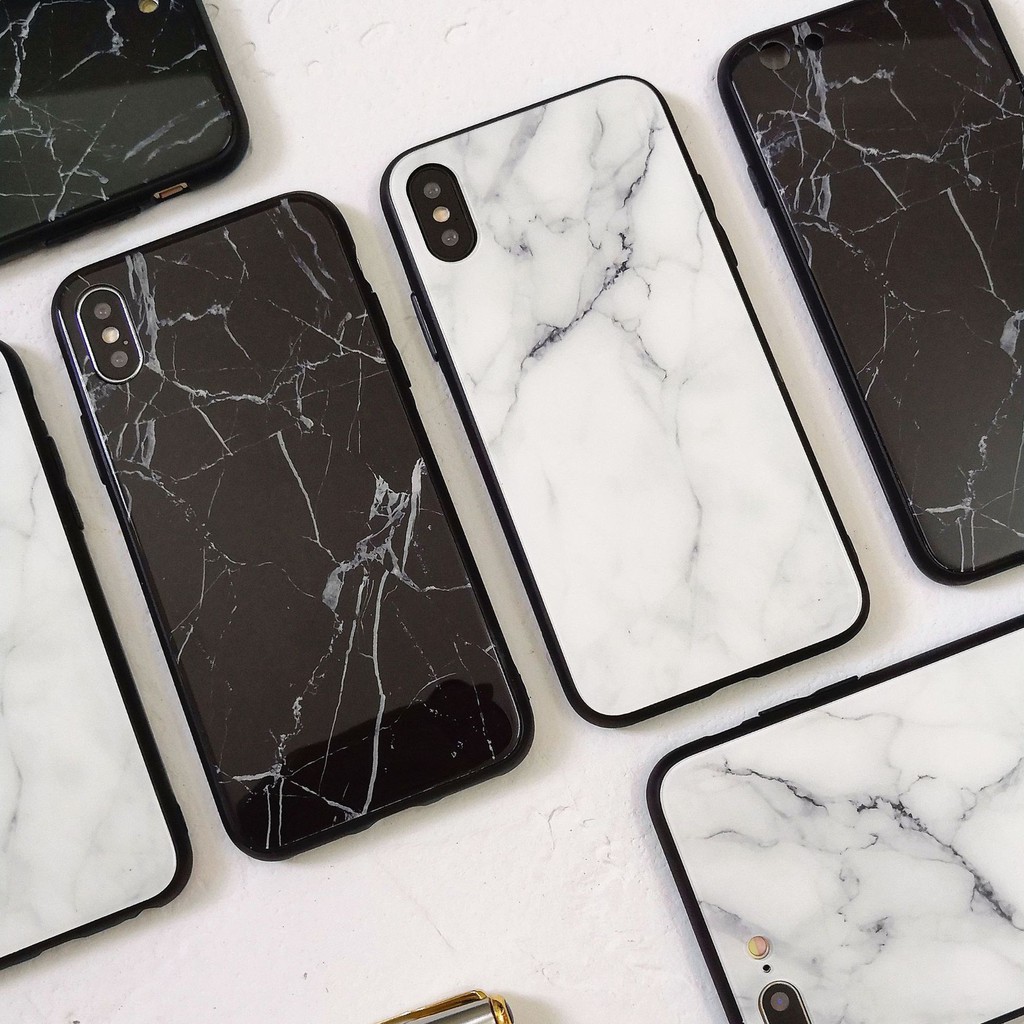 ốp lưng iphone điện thoại 7plus 12 vân đá lưng kính cho các dòng iphone 6 7 8 7plus 8plus x xr xs max 11 promax k189