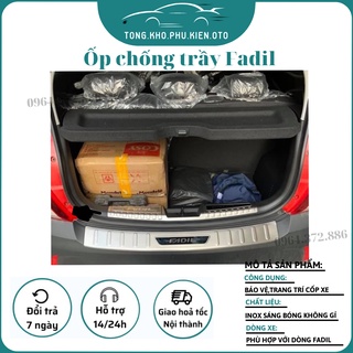 Ốp trày cốp trong, ngoài xe Fadil 2019-2020-2021-2022 mẫu inox, ốp bậc cốp Fadil