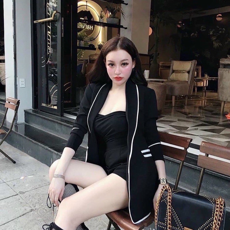 Gv Set Jump ngắn áo khoác
