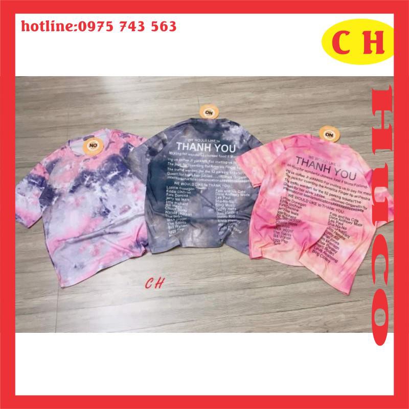 áo phông, thun loang thank you tay lỡ chất cotton mềm mịn🦋thời trang nam nữ, cặp, nhóm🦋form thụng unisex freesize giá rẻ