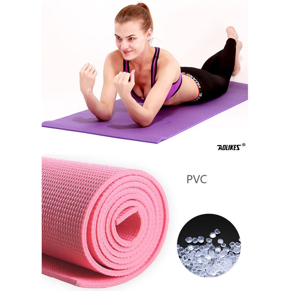 Thảm tập yoga AOLIKES A-9060 cao cấp chống trượt có túi đựng tiện dụng