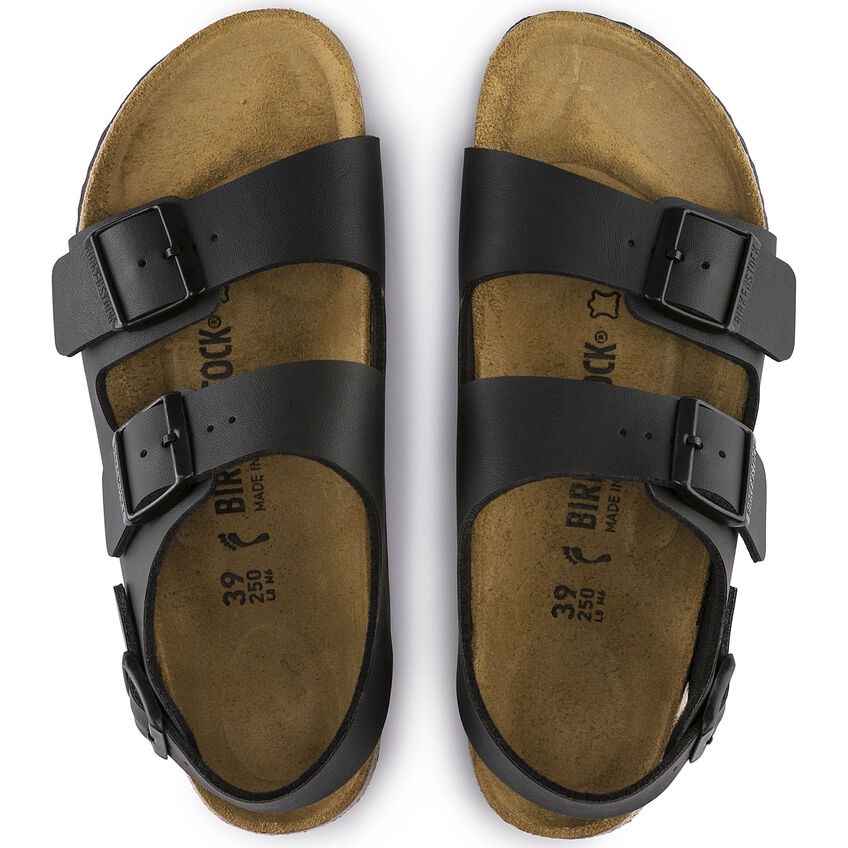 [8/3] Dép Quai Ngang Nam BIRKENSTOCK Milano Birko-Flor Black BCK34791 Màu Đen