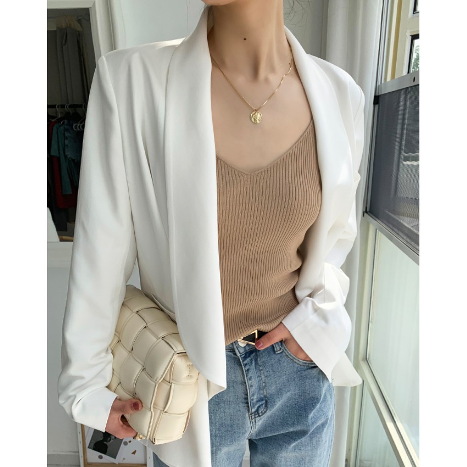 Áo Hai Dây V-neck Dệt Kim