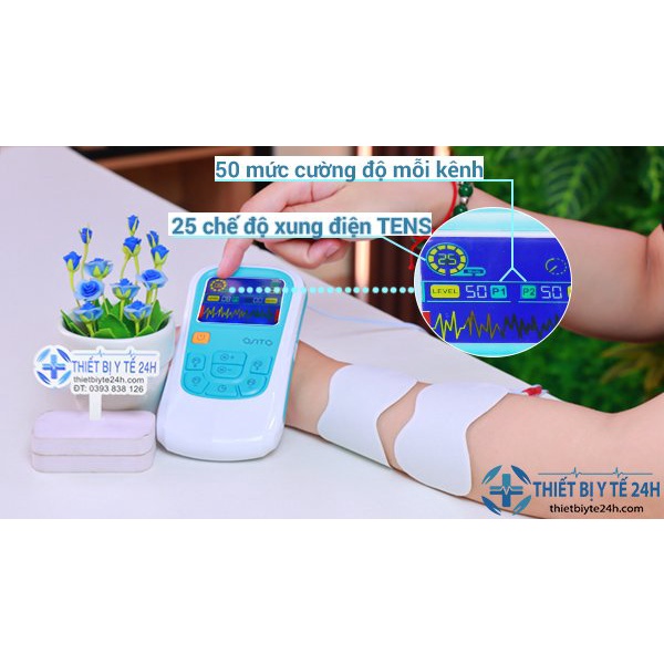 Máy Massage Xung Điện Trị Liệu, Máy Mát Xa Xung Điện AST-2012A, Máy Massage Châm Cứu,Tích Hợp 25 Chế Độ Massage