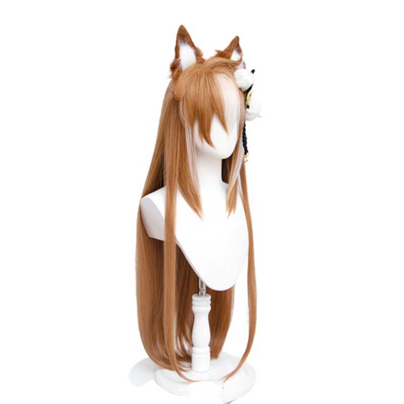 Tóc giả thẳng dài 80cm sợi tổng hợp chịu nhiệt cosplay Anime Genshin Impact Miss Hina