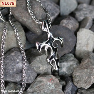 Dây chuyền Titan Dáng lửa đen hắc ám - NL075 - Aluha