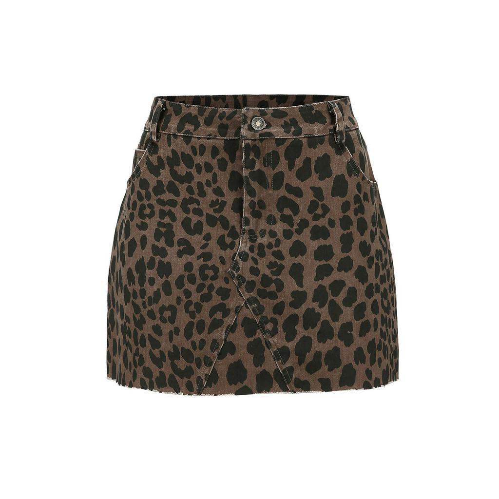 Chân Váy Jeans Chữ A Lưng Cao Thời Trang Quyến Rũ Cho Nữ