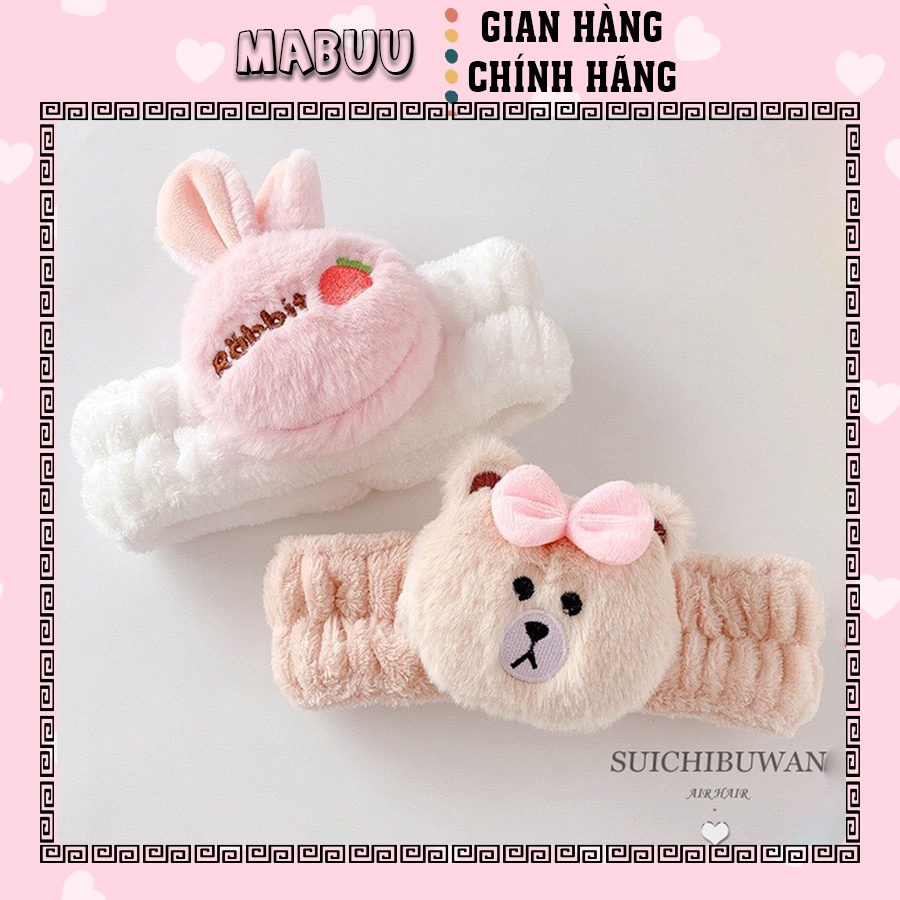 Băng Đô Hình Gấu Chất Liệu Bông Mềm Mịn Bảng Lớn 1004