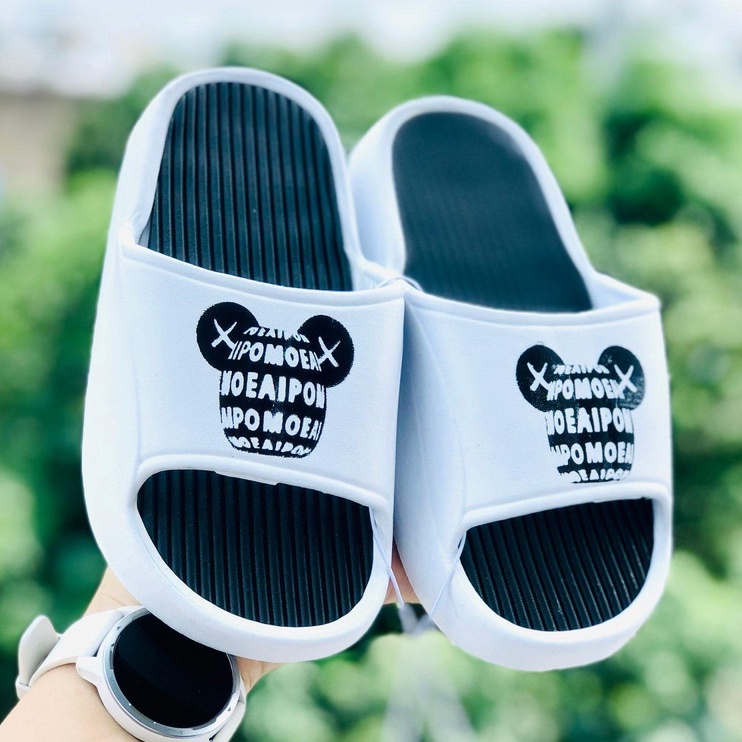 Dép Gấu ❤️FREESHIP + HỘP❤️ dép thể thao quai ngang nam nữ đế độn 4cm có tem mác, bao bì đầy đủ, dép đi mưa