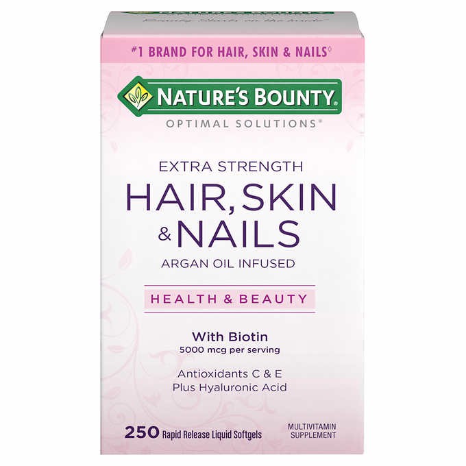 [HSD/2022] Nature's Bounty Hair Skin Nail Viên Uống Đẹp Da, Tóc, Móng 250 Viên