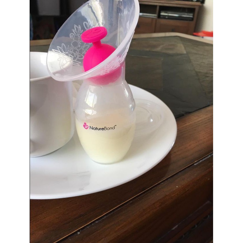 Cốc Hứng Sữa Silicon NatureBond Số 1 Anh Mỹ Canada Tặng Túi Nhung Dây Da... Tiện Hơn Máy Hút Sữa Bằng Tay