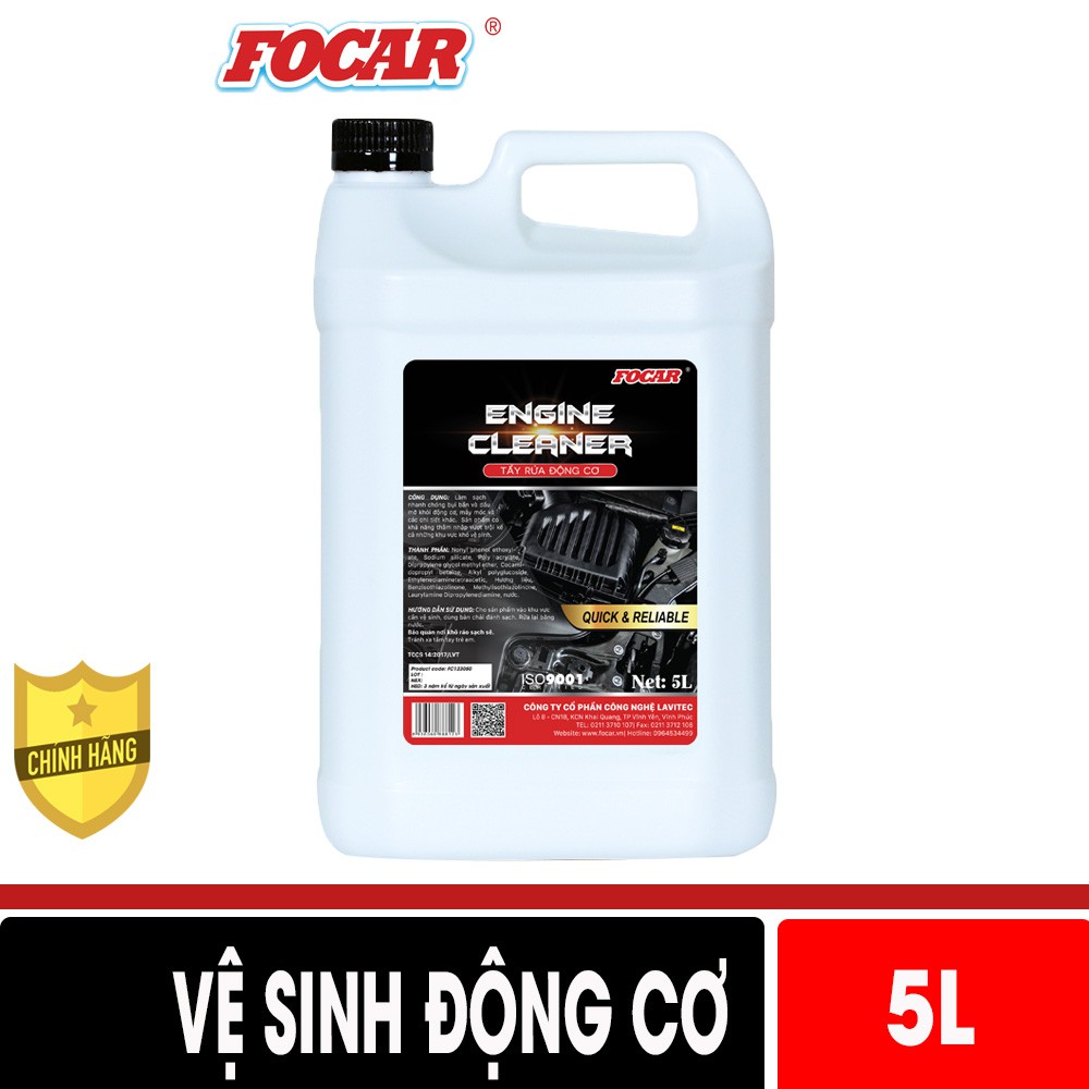 FOCAR Dung dịch vệ sinh động cơ oto Engine Cleaner 5 L