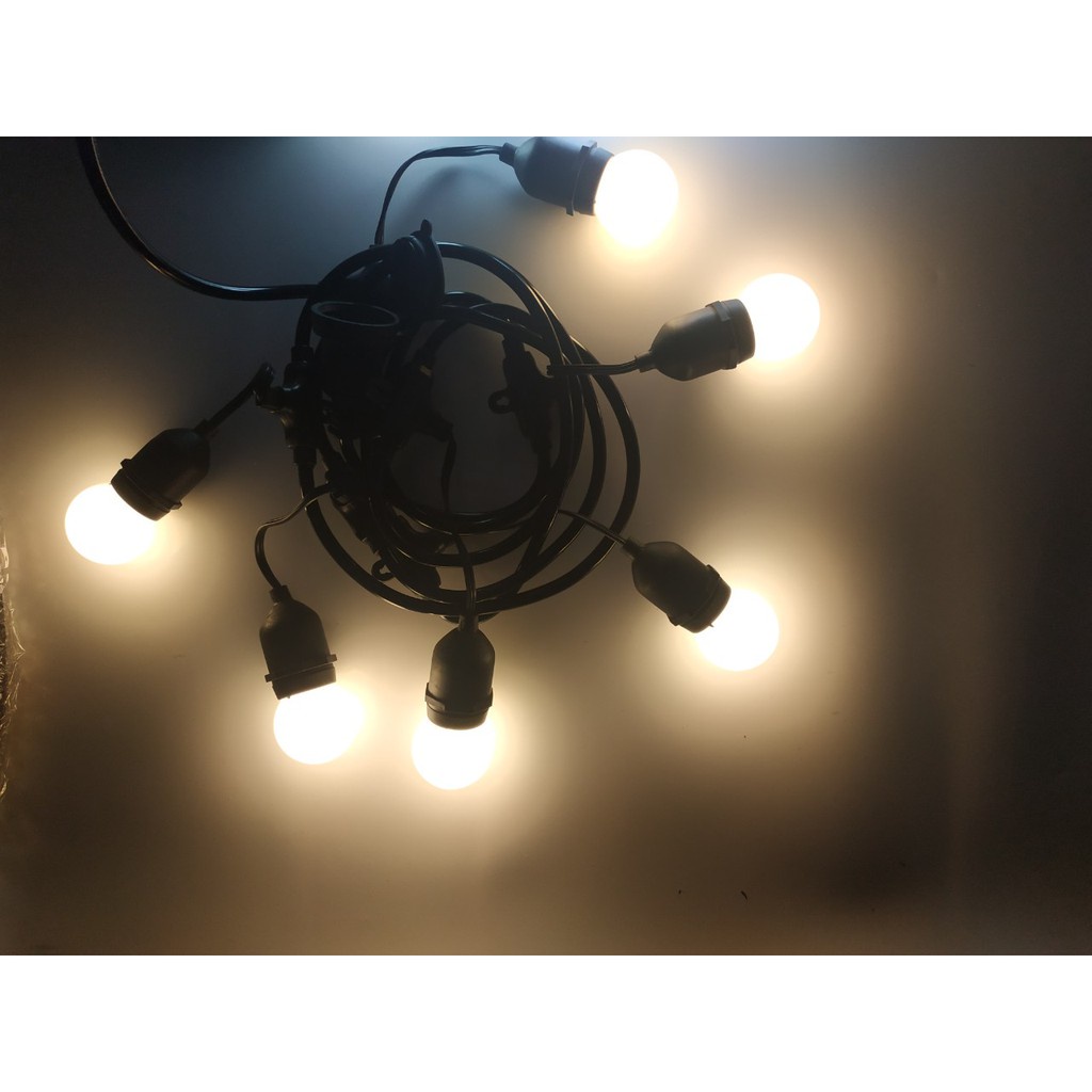 Dây đèn led búp chanh 3 mét 6 bóng 1w trang trí shop, nhà cửa sân vườn