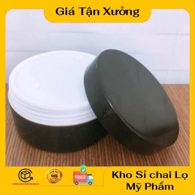 Hủ Đựng Kem ❤ TRÙM SỈ ❤ Hũ đựng kem body đen 150g,200g,300g , chai lọ mỹ phẩm , phụ kiện du lịch